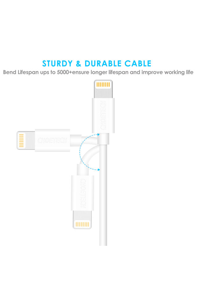 Choetech Lightning USB Şarj Kablosu MFI 1.2 Metre (IP0026)