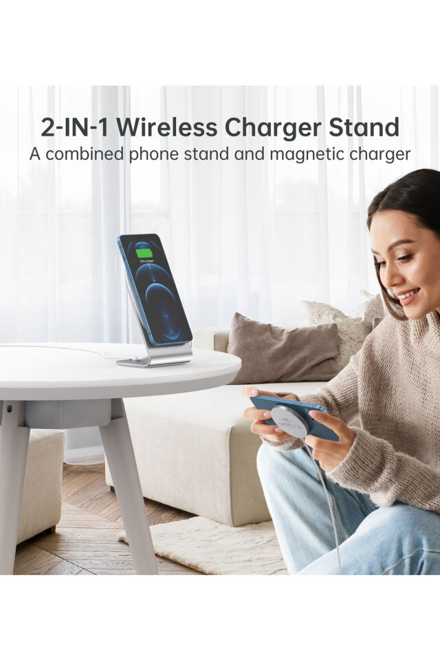 Choetech Manyetik Kablosuz Şarj Cihazı/Tutucu (H047 T517)
