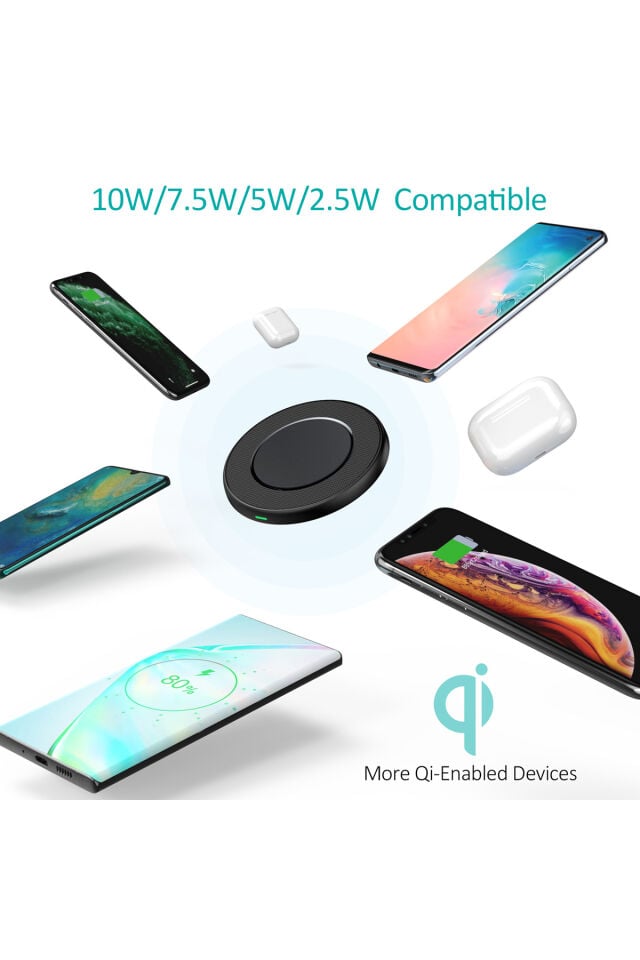CHOETECH Kablosuz Şarj Cihazı 15W Maksimum Hızlı Kablosuz Şarj Pedi (T527-F)