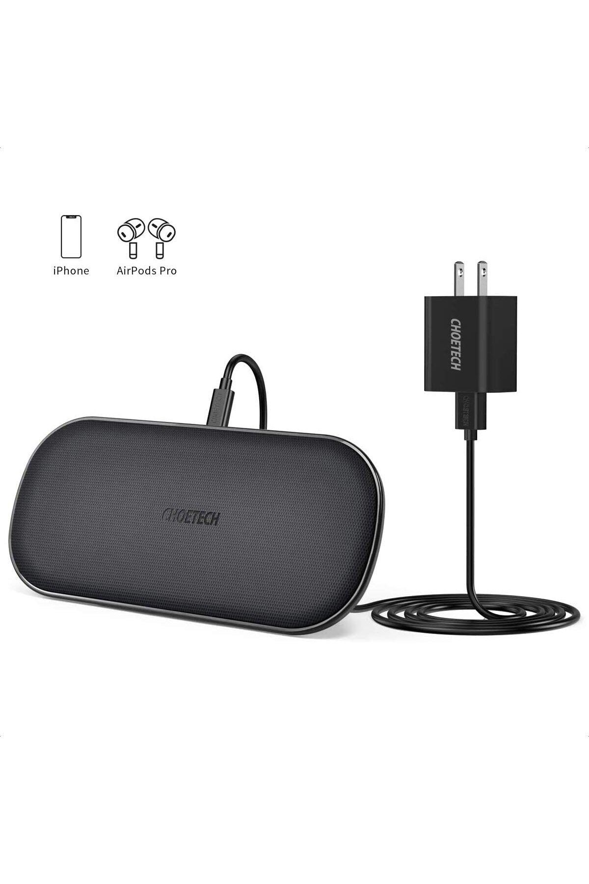 Choetech 5 Bobinli Çift Cihaz Destekli 3a Hızlı Kablosuz Şarj Cihazı (T535-S)