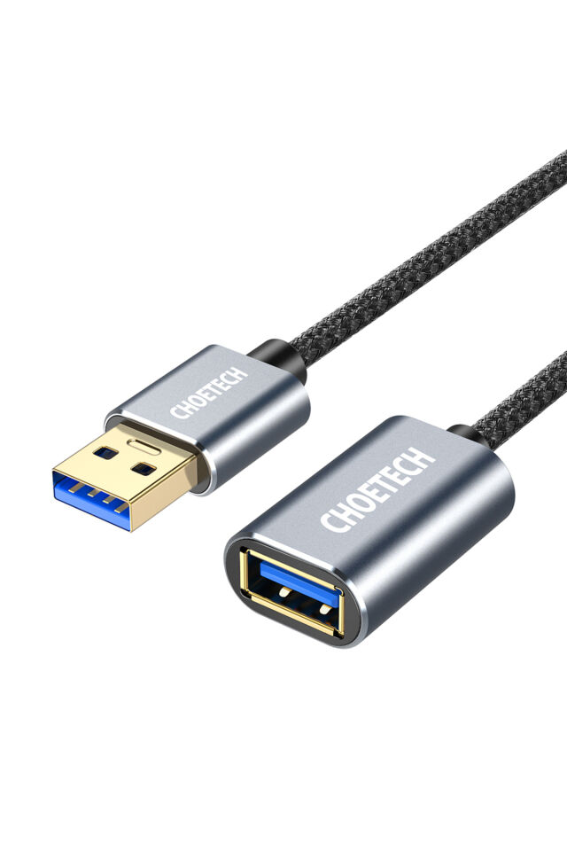 Choetech Şarj ve Data Kablosu 2 M USB 3.0 Uzatma Kablosu Örgü Tip Kırılmaz Kablo Uyumlu (XAA001)