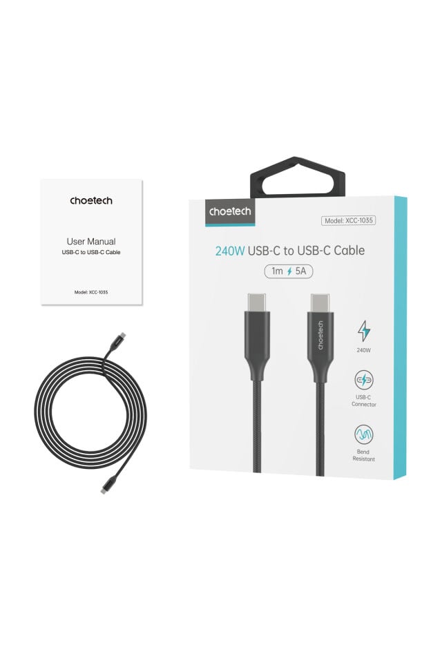 Choetech Usb-c'den Usb-c'ye Şarj Kablosu (XCC-1035)