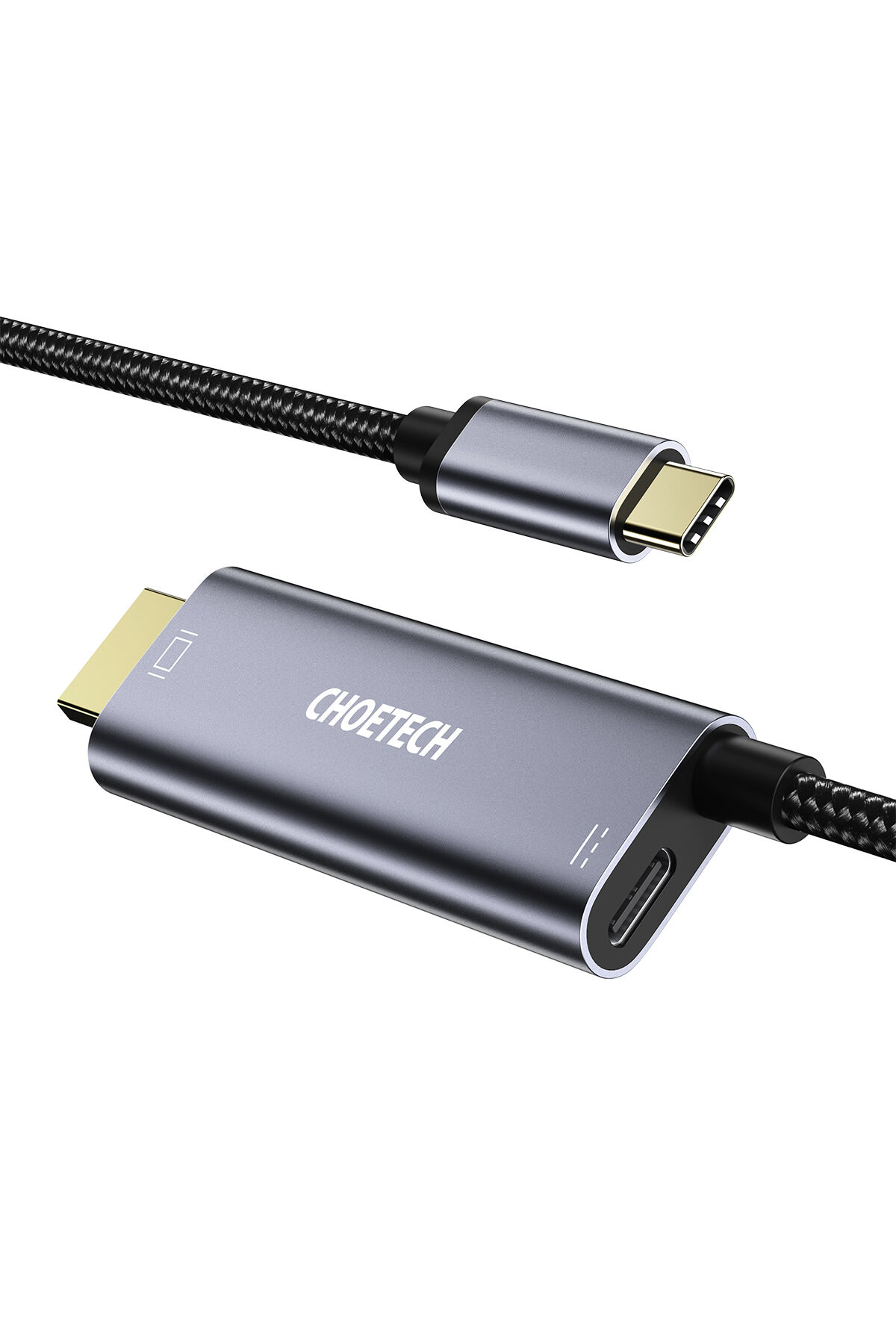 Choetech USB Type C - HDMI Kablosu 60W Güç Dağıtımı Şarj Bağlantı Noktası Adaptörü 6FT (XCH-M180)